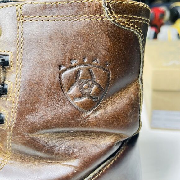 ARIAT MEN'S HERITAGE LACER WESTERN BOOTS ROUND TOE Size 10 - Picture 2 of 10